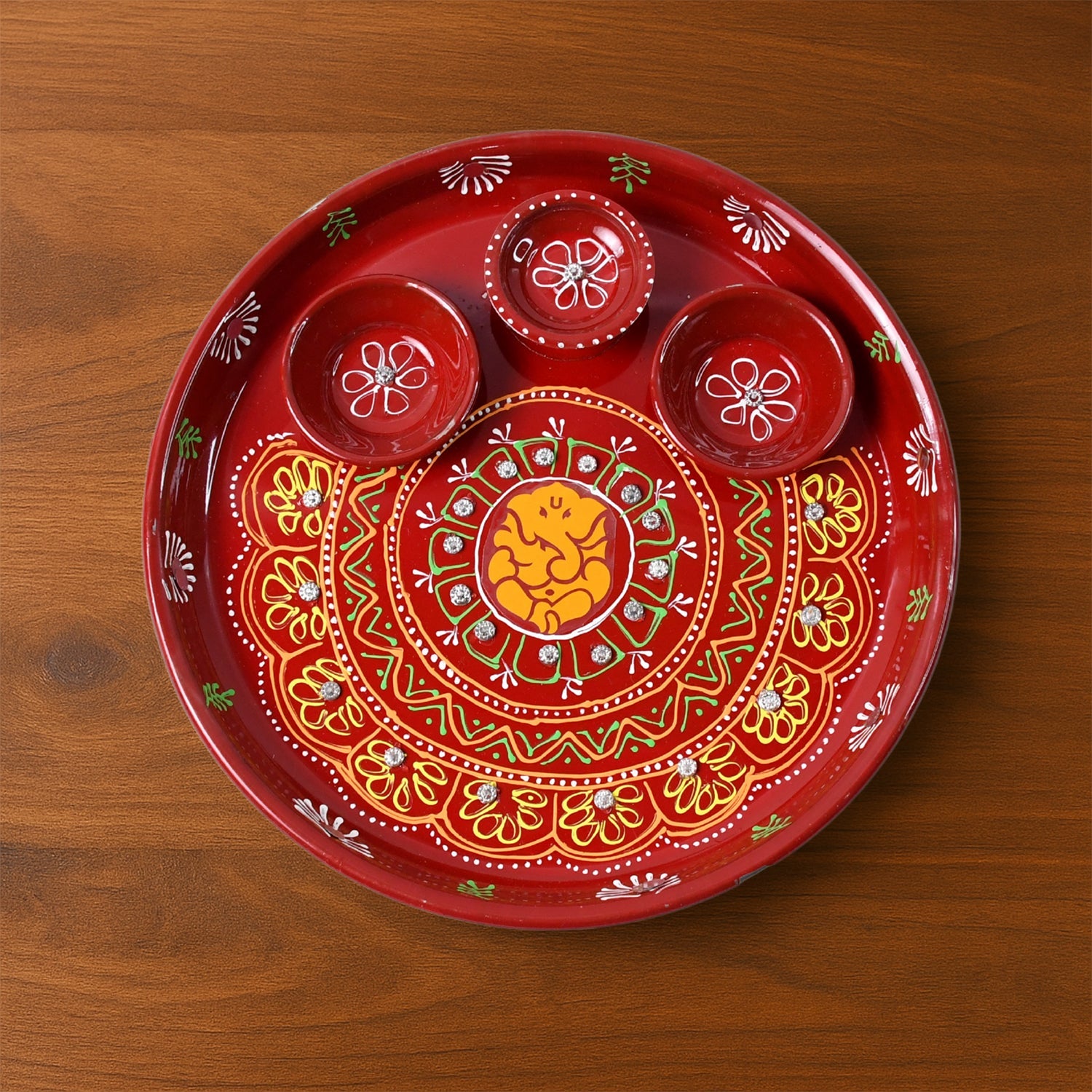 Pooja Parva Gift Thali with Diyas Pooja Parva Gift Thali with Diyas